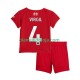 Camisola Liverpool Virgil van Dijk 4 Criança Equipamento Primeiro 2025-2026 Manga Curta